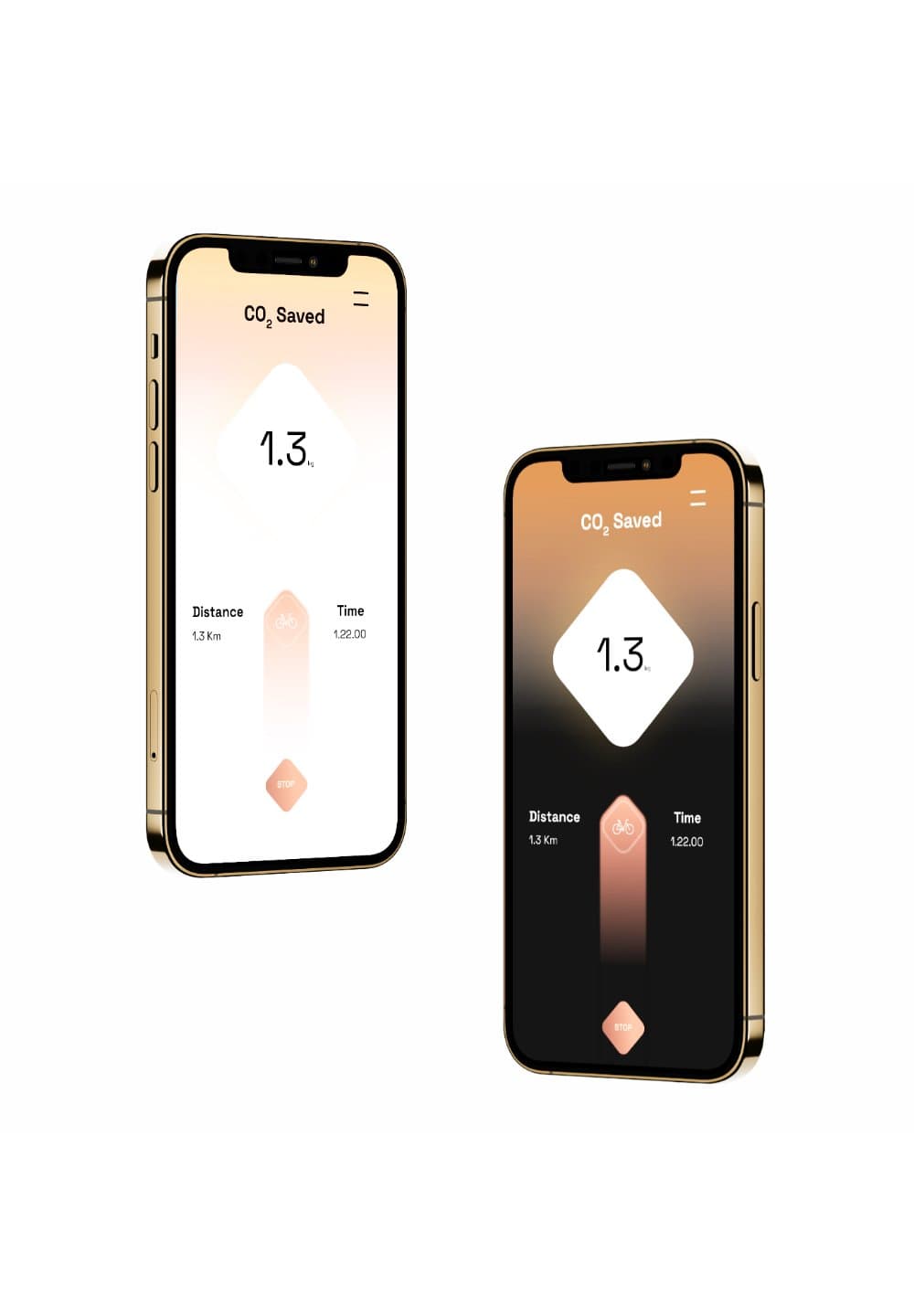 Quambio dashboard with weekly distance time and cube stats
