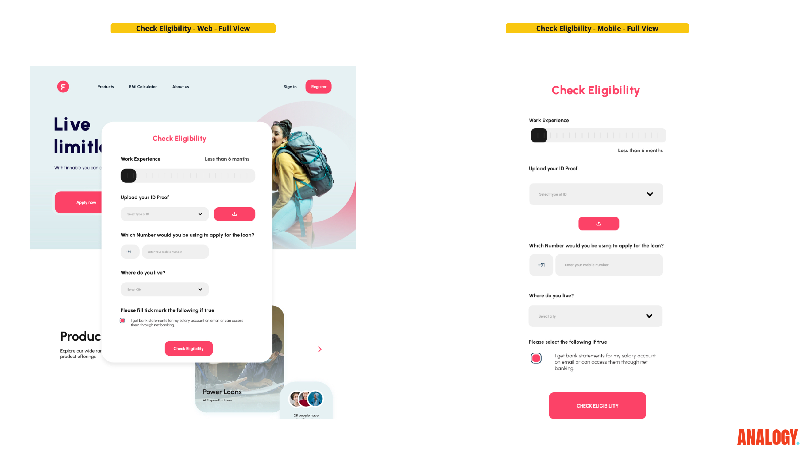 Finnable wireframe concepts